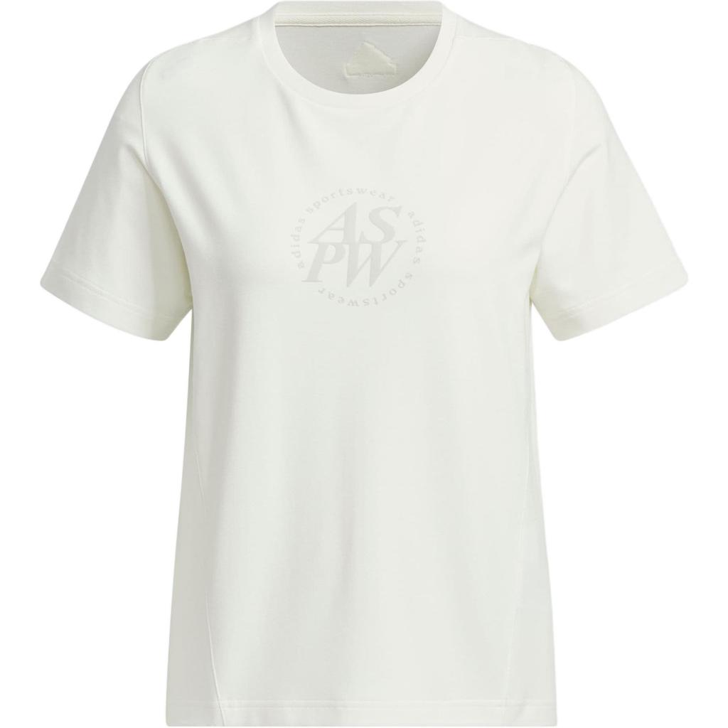 Adidas Casual Simple Round Neck Short Sleeve T-Shirt Women Tops Han-Jade-White JJ3587