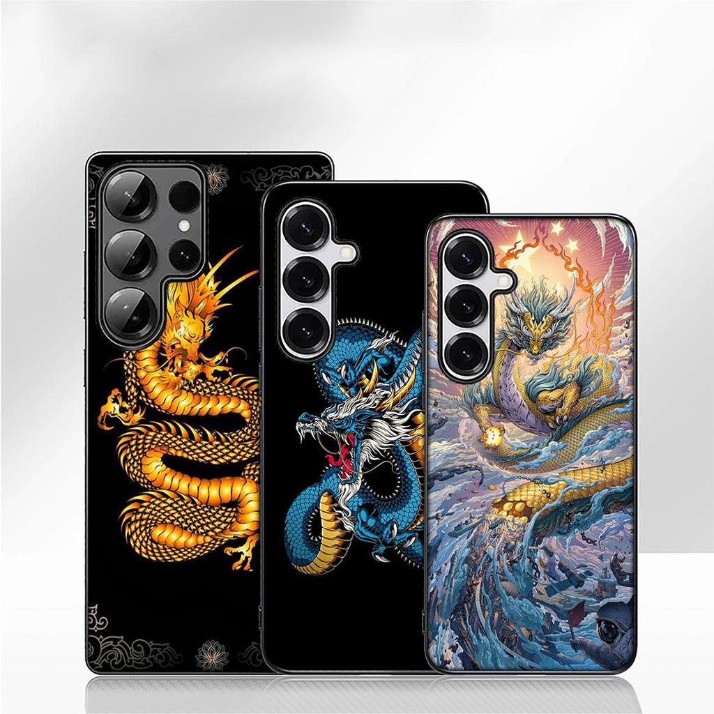 Black Dragon Cool Phone Cover Case for Xiaomi Redmi Note 14 12 13 ProPlus A3 Pro Plus 12C 13C 14C 5G 4G Casing