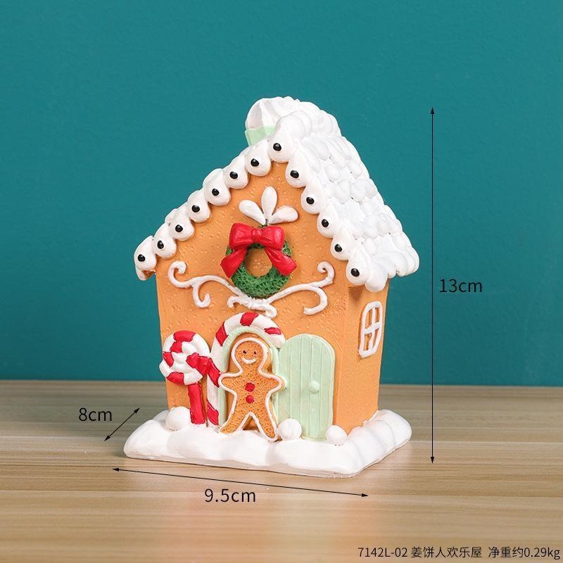New Gingerbread Man Small House Christmas Small House Decorations Gingerbread Man House Landscape Ornaments Xmas Gift