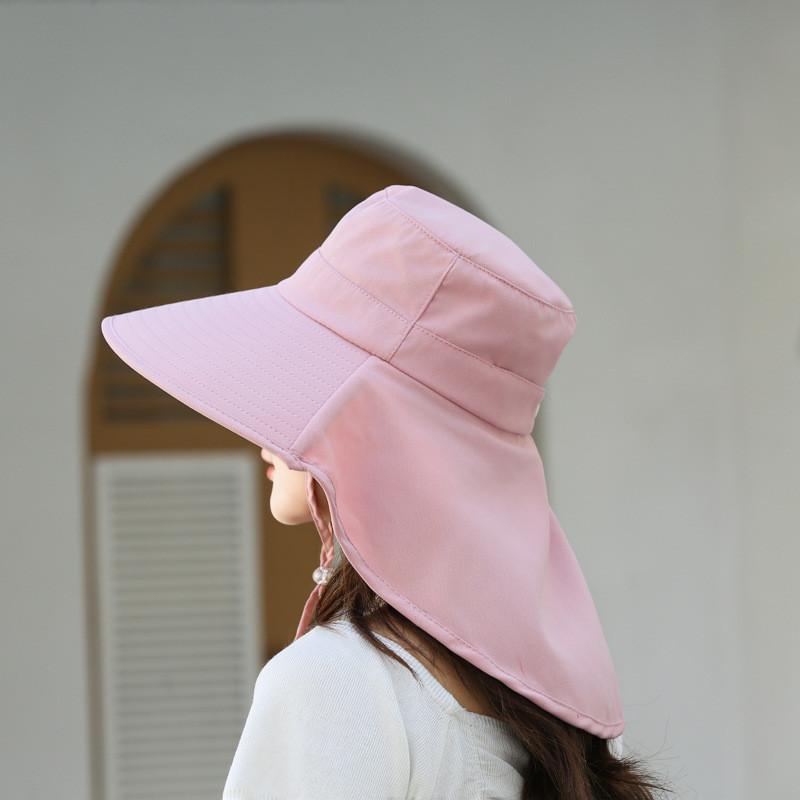 Summer Sun Protection Fisherman Hat With Wide Brim For Women Outdoor Activities