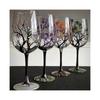 (C)Arbres Quatre Saisons Verres à Vin Calice Verre Imprimé Créatif Pour Vin Bière