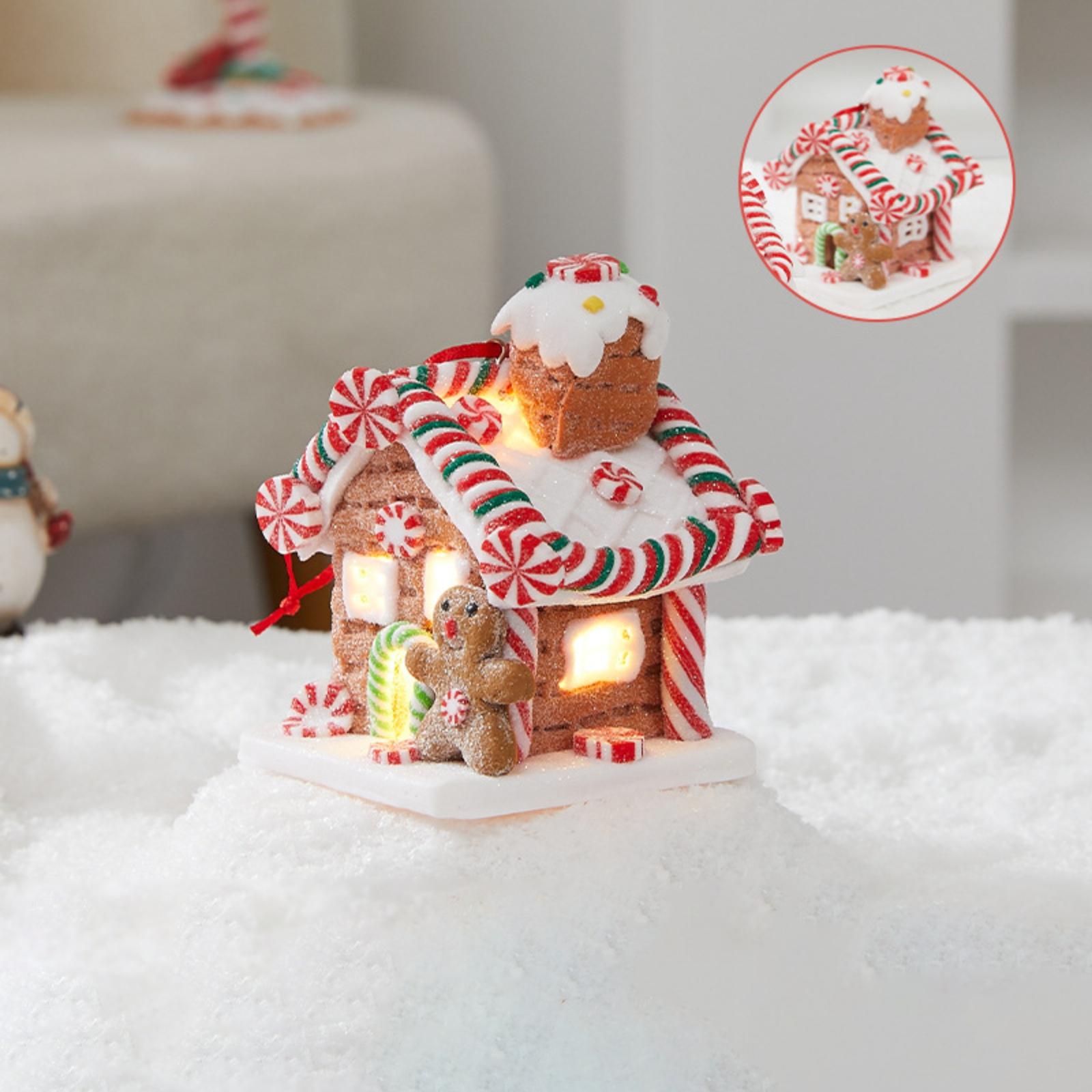 

Christmas Decoration: Glowing Little House, Christmas Gifts: Soft Tale Candy House, Atmosphere Display Items One Size