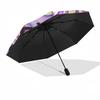 1pc Hello Kitty Halloween Edition Automatic Opening/Closing Umbrella with Portable Tri-Fold Design, 8-Rib Iron Frame Outdoor Umbrella, Perfect Gift Fo