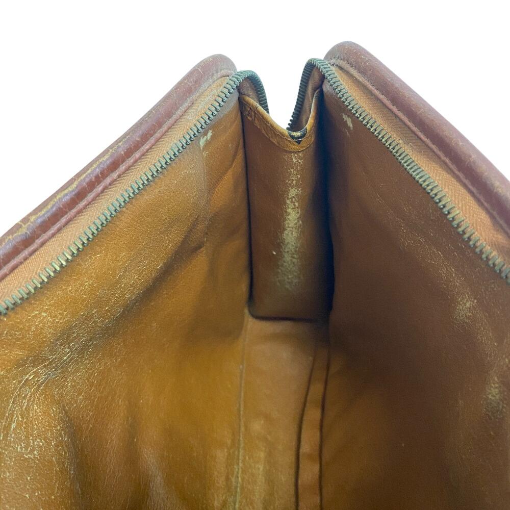 MCM Clutch Beutel Leder Aktentasche Beige Leder Herren Gebraucht