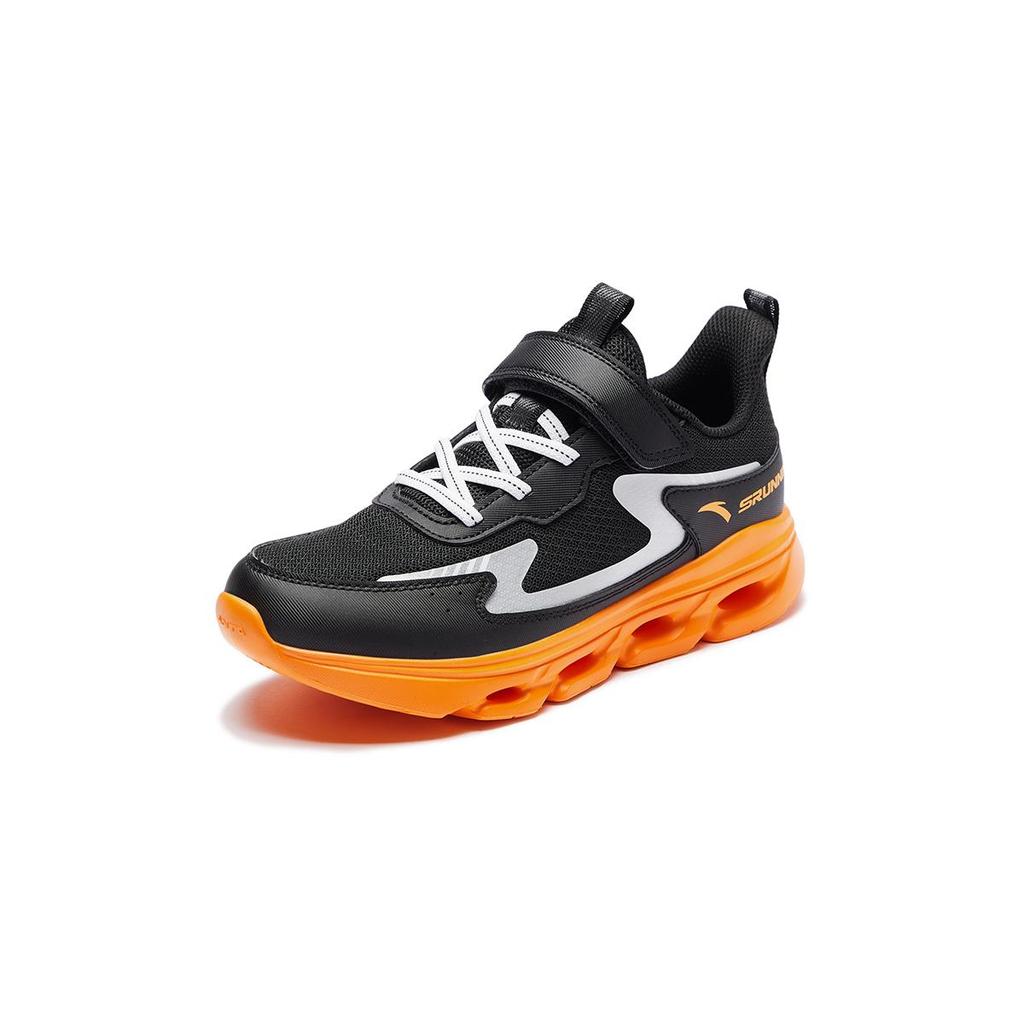 Anta Comfortable Cold-Resistant Breathable Durable Low-Top Kids Running Shoes Kids Sneaker Black Yellow Orange 312445525U-4