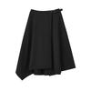 Milano Series Fashion Trendy Personality Irregular Loose Daily Versatile Comfortable Woven Casual Long Skirt Women Skirts Black F11W615303FBK