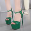 Patent Leather Platform High Heel Women's Sandals for Nightclubs and Stages