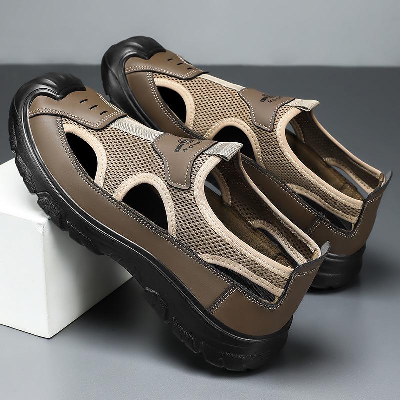 Shoes Men's summer sandals Large size men's shoes Breathable and non-smelly feet Casual shoes Hollow mesh shoes Dad shoes Single shoes