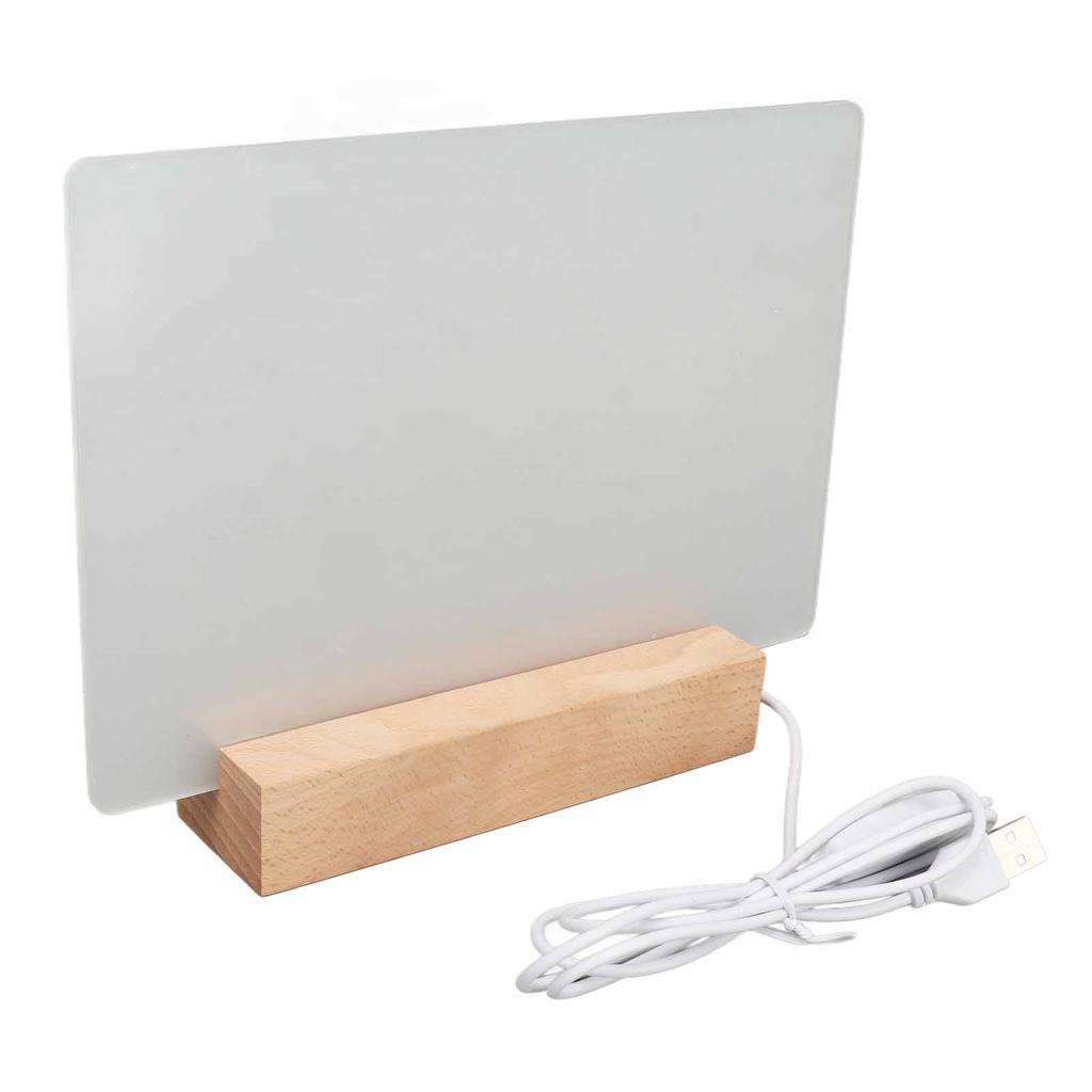 Whiteboard 220x150mm Acryl Weiß Planungstafel Wiederverwendbar mit Beleuchtungssockel DC 5V