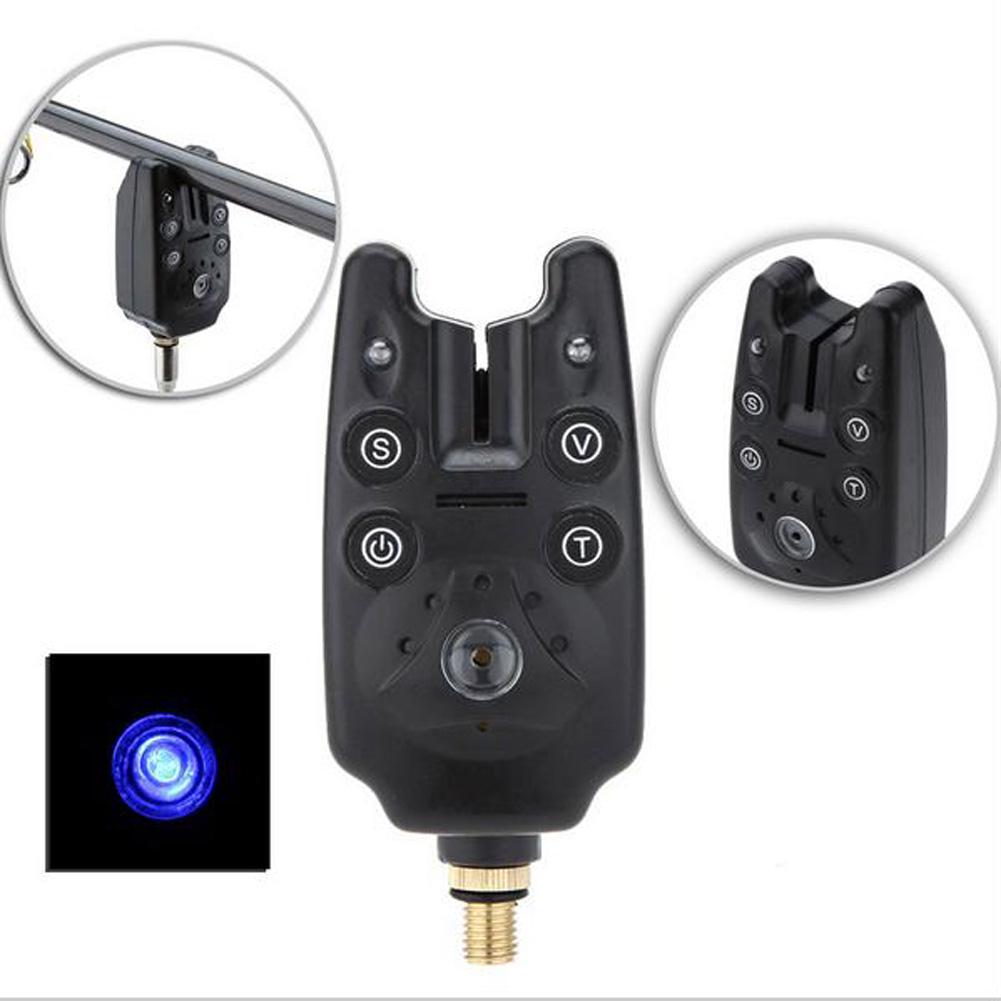 2 LEDs Electronic Fishing Alarm Water Resistant Electronic Buzzer with Loud Siren Adjustable Tone Volume Daytime Night Indicator
