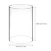 2Pcs Glass Covers Glass Candleholder Tube Shade Cup Shape Holders Open Flame Chimney Tube Cover home decor