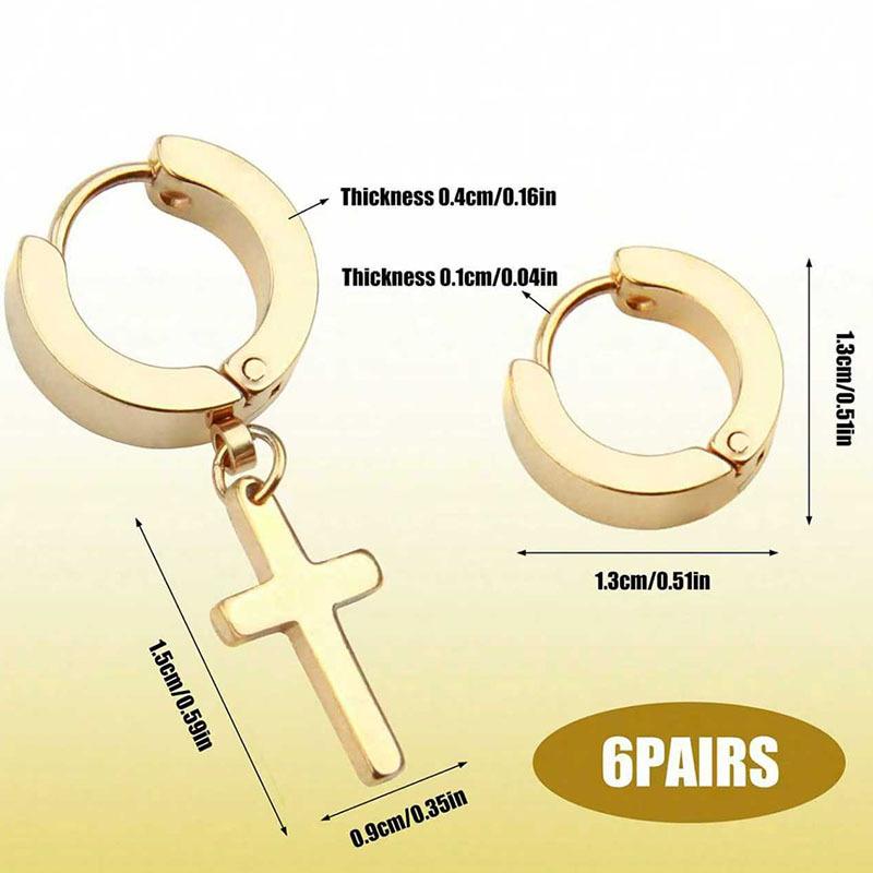 European and American high-end stainless steel stud earrings, ear buckle set, fashion trend, versatile earrings, personalized design
