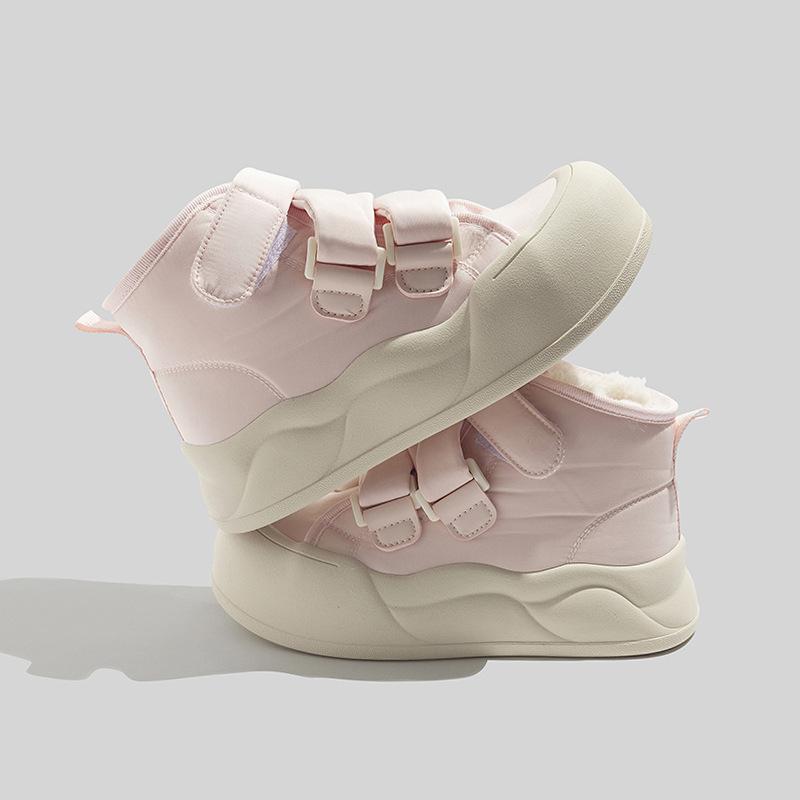 Belle velvet high-top platform breadboard shoes Velcro winter new warm cotton shoes 35