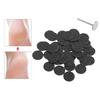 51pcs Pre Cut Callus Remover Sandpaper Pads Round Shape Dead Skin Remover Discs  For Pedicure