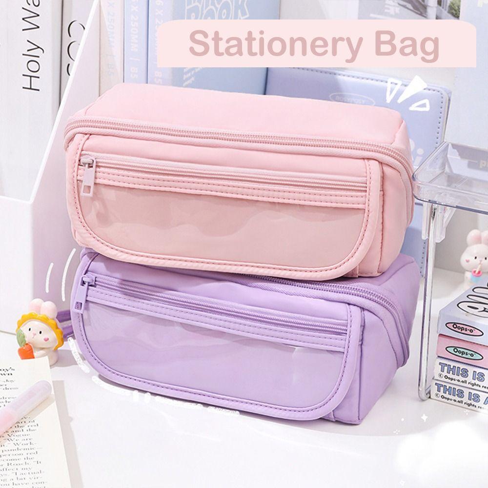 

Minimalism Pencil Bag Cosmetic Pouch Stationery Pouch Simple Desktop Organizer Stationery