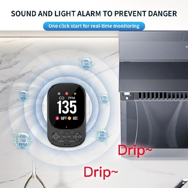 Temperature Humidity CO Detectors for Indoor Home Hotel Wall CO Level Monitors Alarm Carbon Monoxide Detectors