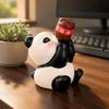 Small Size Mini Animal Figurine Drinking Coke Pose Animal Cake Topper  Dashboard Decoration