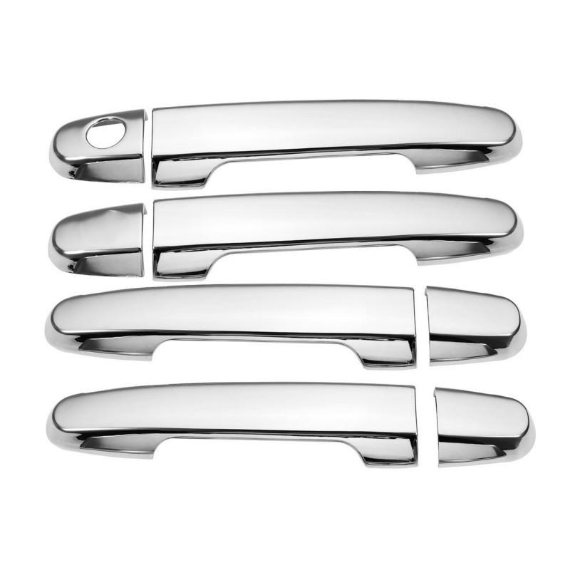 Decoration Door Handle Cover For Toyota Yaris 2006-2011 Vitz XP90 Cars Accessories Chrome Silver Carbon Fiber Exterior Styling