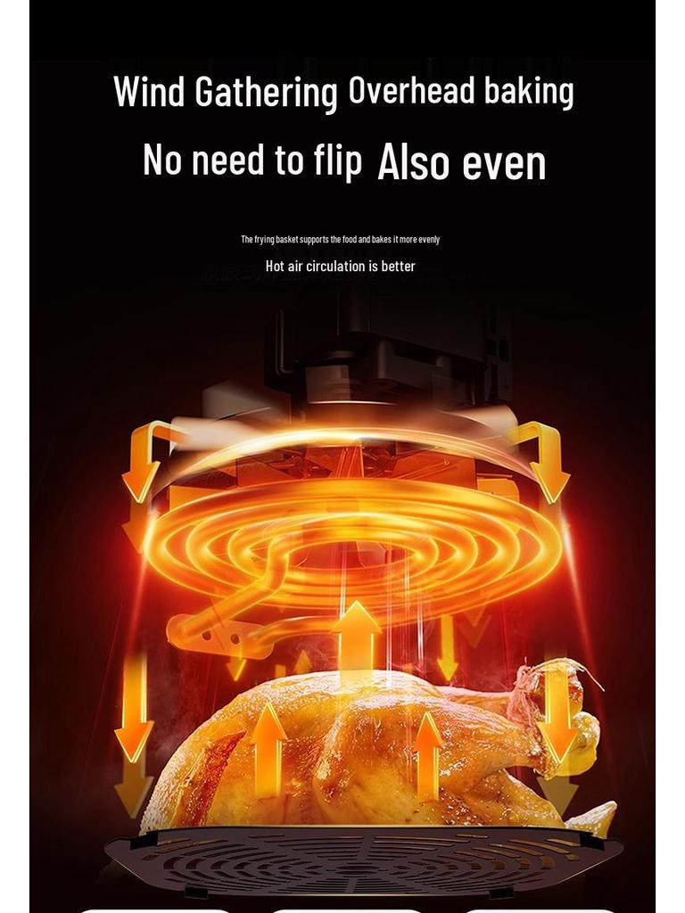 Stainless Steel Smart Air Fryer, Large Capacity, US Standard