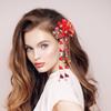 1Pcs Japanese Style Hair Clip Blue Long Tassel Bridal Headdress Wedding Hairpin Flower Hairpins Women Hairpin Wedding Headdress