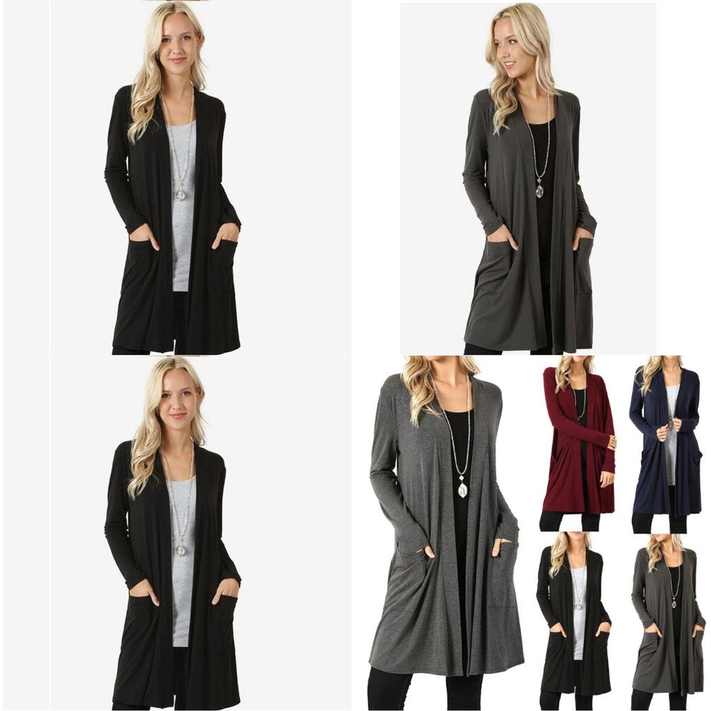 Autumn Winter Women Cardigans Casual Warm Coat Mid-length Knitted Outerwear With Premium Quality Materials