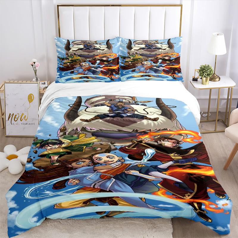 Fantasy Heroes Unite Bettwäsche-Set 3-teilig Bettbezug mit 2 Kissenbezügen Heim-Geburtstagsgeschenk