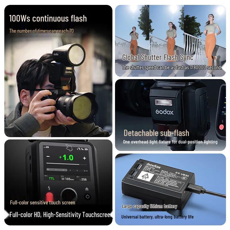 Godox V100 Touchscreen TTL On-Camera Flash