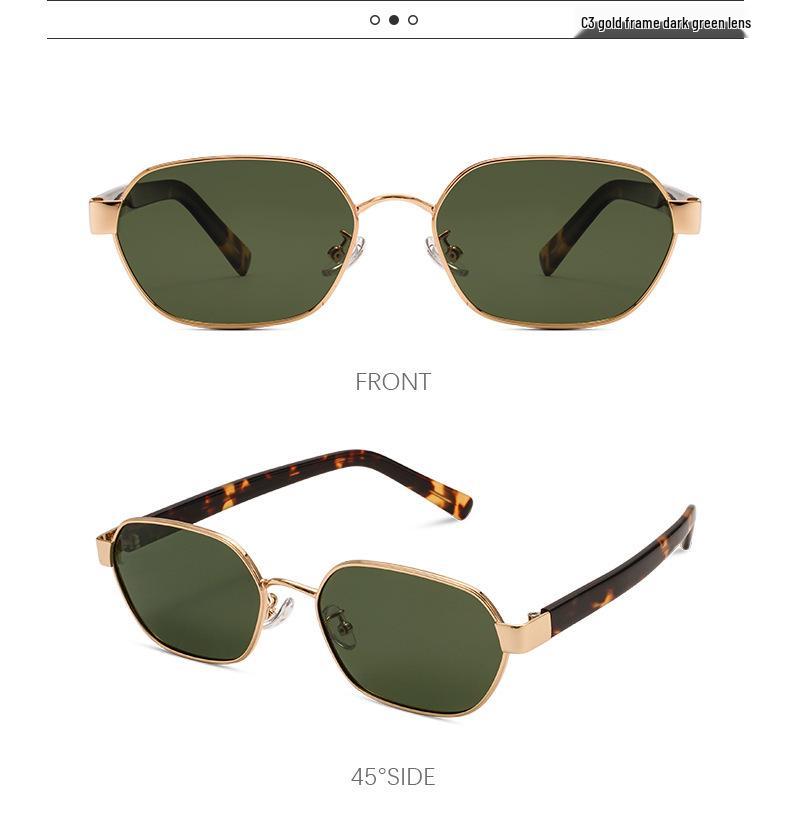Retro Square Frame Slimming Sunglasses for Women - Anti-UV High-End Design