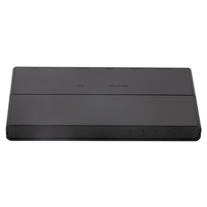 HDTV 1x4 Splitter Box Video Switcher Transmits High Resolution Video To 4 Screens Simultaneously Easy Operation