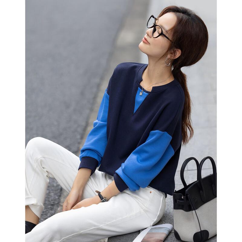Demana Women's Winter Warm Color Block Sweatshirt