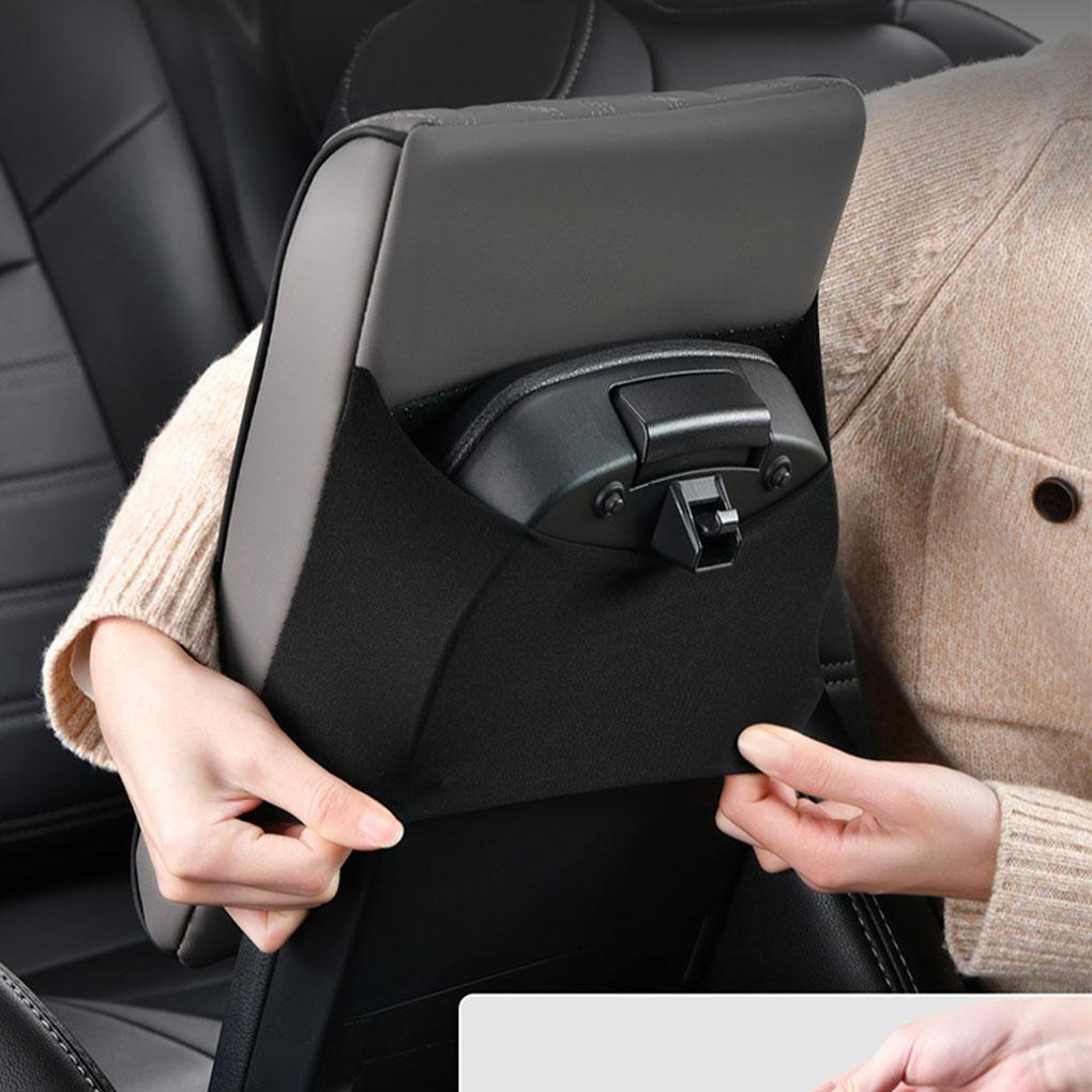 Car Armrest Box Mats Memory Foam Vehicle Arm Rest Box Pads Leather Center Console Covers Styling Interior Accessories