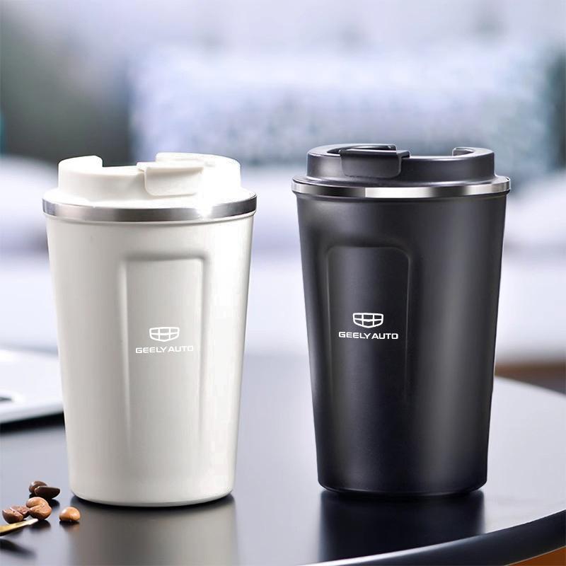 380ML Car Coffee Mug Stainless Steel Travel Thermo Cup For Geely Coolray Geometry C GX3 Emgrand EC7 LC Panda Tugella Binray X7