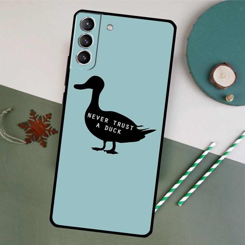 Süße Cartoon-Enten-Handyhülle Für Samsung Galaxy S26 S23 Ultra S20 S21 S22 S24 S25 Plus S10 S25 FE Rückseite