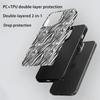 Amazon Hot-selling Zebra Pattern iPhone16 Mobile Phone Case Magnetic Suction Film Two-in-one Apple 17 Matte Anti-collision Case