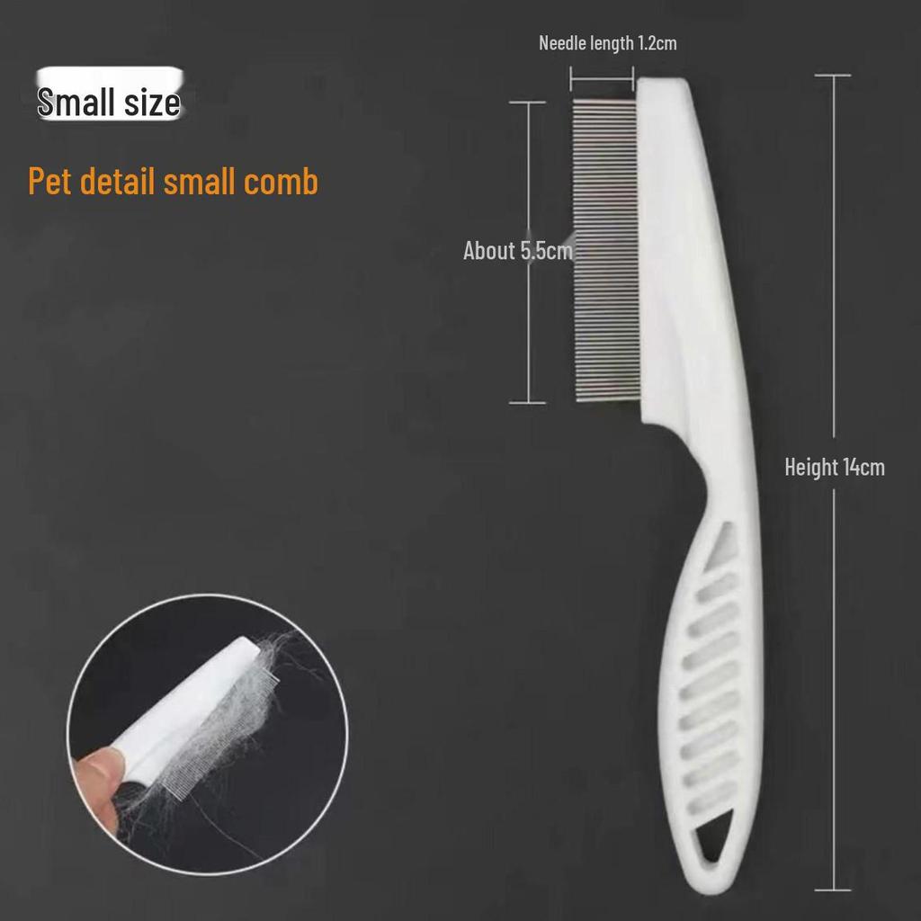 Stainless Steel Fine Tooth Comb for Small Pets - Anti-Drop Design