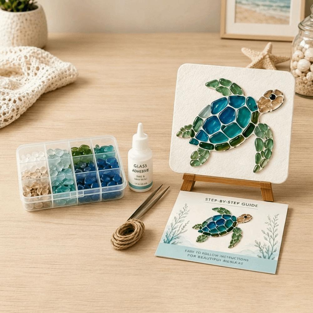 Materiale per Artigianato Mosaico Kit Mosaico Piastrelle di Vetro Animali Marini Arte Kit Decorazione Casa Per Decorazione Casa