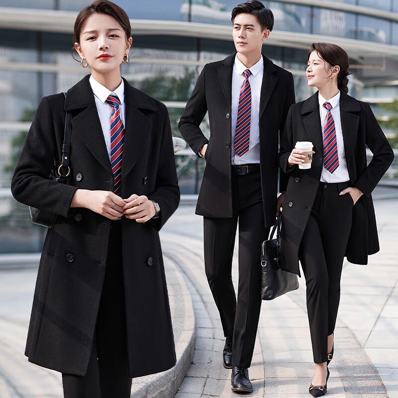 Unisex Double-Breasted Wool Blend Professional Overcoat