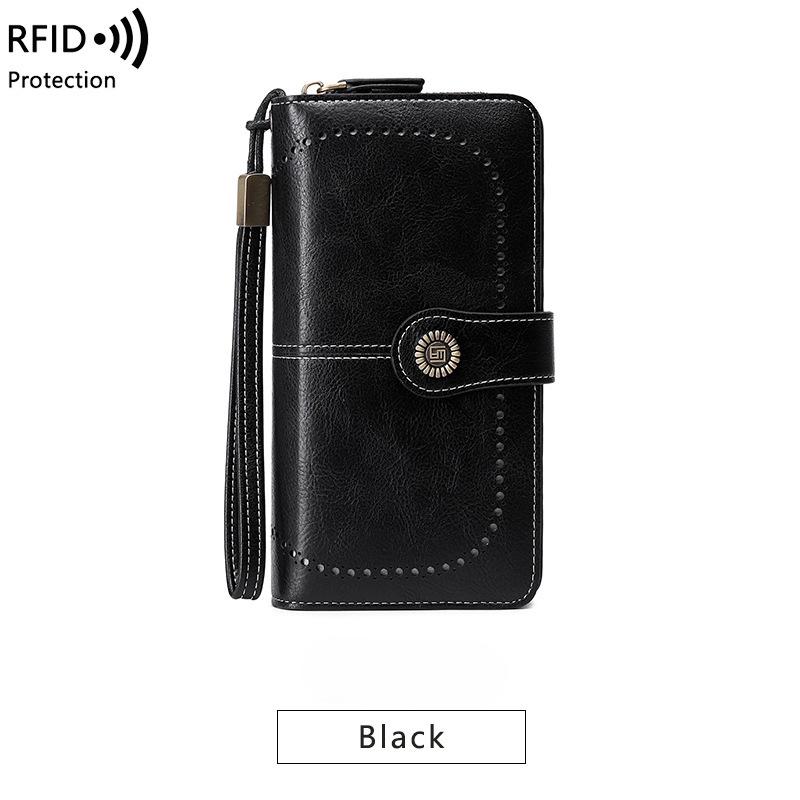 Women Wallets RFID Blocking Long Wallet Clutch Purse