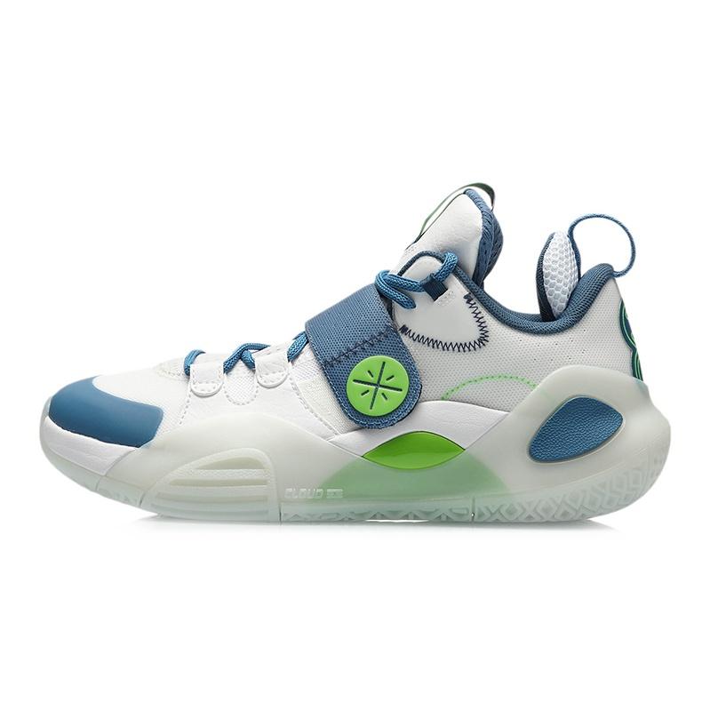 New LiNing All City8 All City 8 Cushioning Anti Slip And Wear Resistant Low Top Basketball Shoes Blue White ABAQ069-1