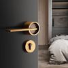 Zinc Zinc Zinc Alloy Door Handle Lock Mute Mechanical Deadbolt Lock Round Door Lock  Bathroom Door