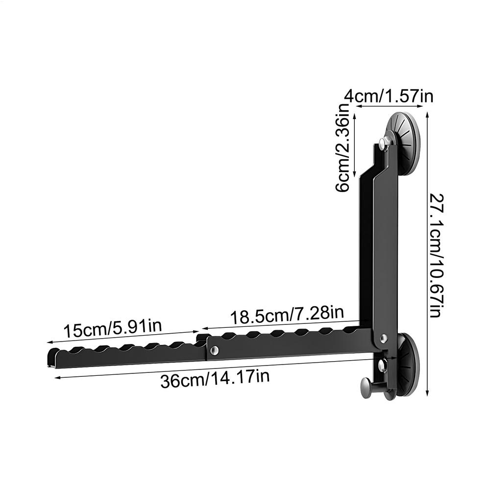 Wall Mounted Clothes Drying Rack Space-Saver Collapsibled Drying Racks For Laundry Room Punch Free Clothes Hanger Rack