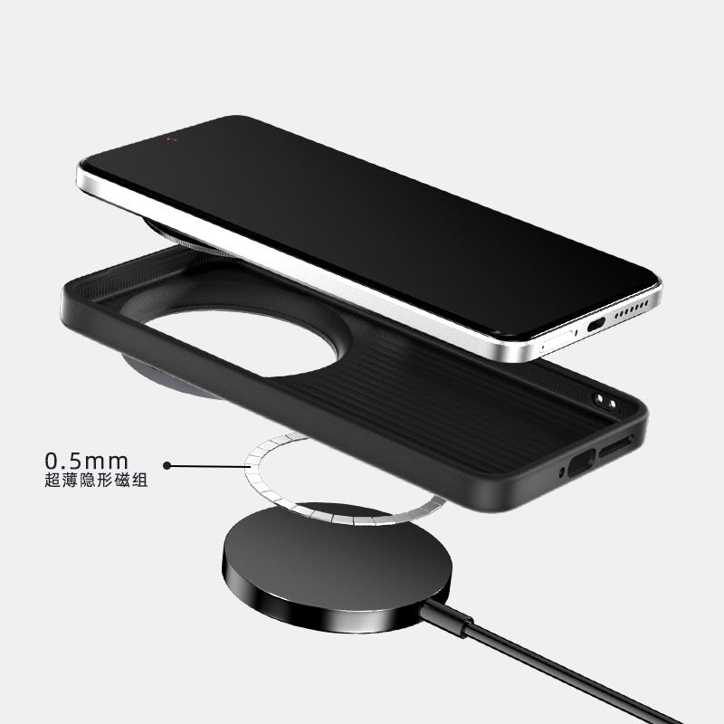 Ecology Kožené Pouzdro Pro Xiaomi 15 Ultra Uhlíkové Vlákno Tenké Nárazuvzdorné Magsafe Magnetické Pádový Test Kovový Grip na Čočky Kryt