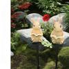 1Pc Solar Garden Light Resin Rabbit Atmosphere Yard Decoration, Luminous Led Rabbit Lawn Light Floor Plug Light