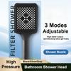 Handheld Sprayer Household Bathroom Showerhead Big Panel Large Flow Supercharge 3 Modes High Pressure Shower Head
