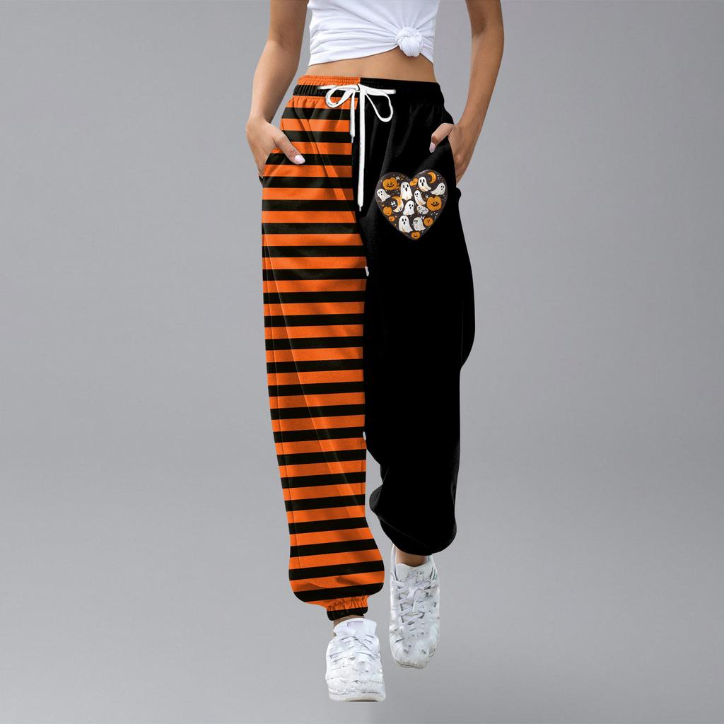 Kids Sport Halloween Day Printed Gradient Drawstring Pocket Casual Sweatpants Pants