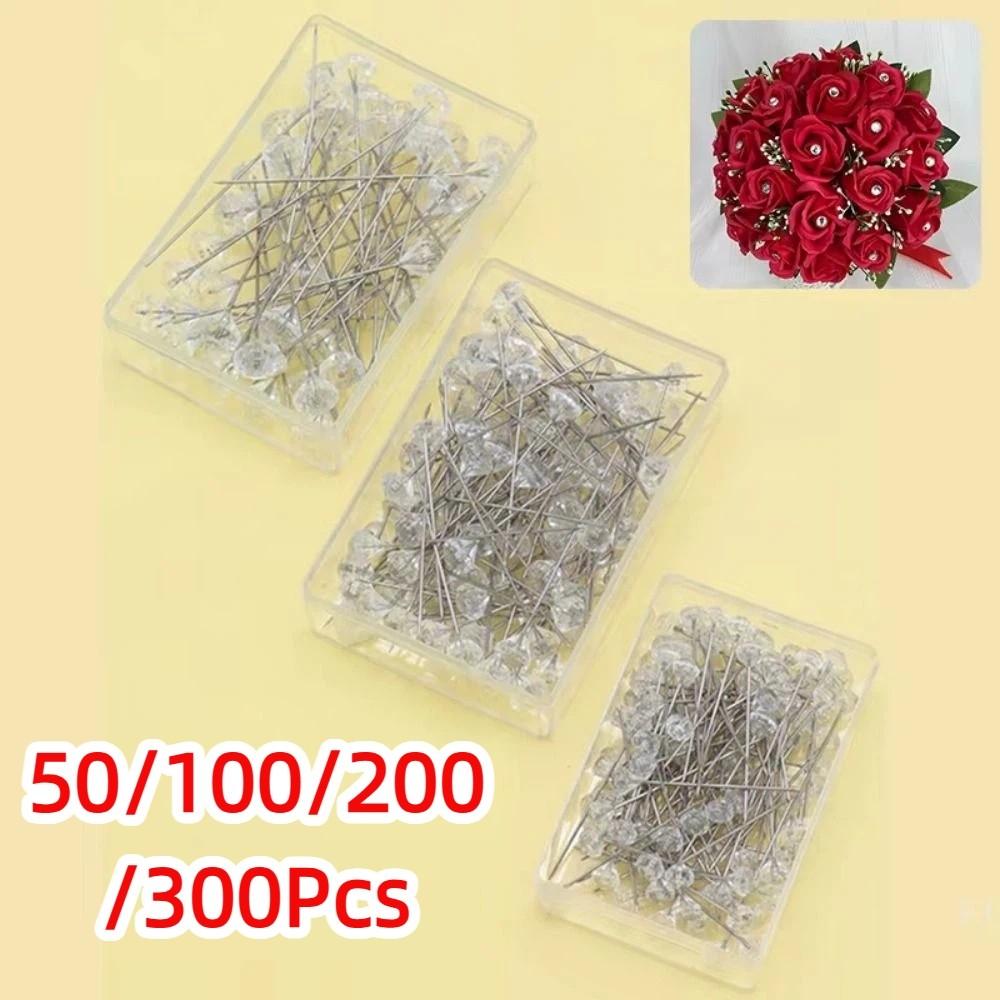 100/200/300 Stück Glänzende Gerade Stecknadeln Aufbewahrungsbox Anstecknadeln Hochzeitsanstecker