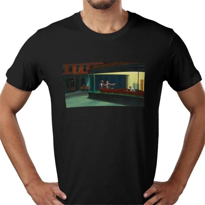 Pulp Fiction Tarantino Edward Hopper Nighthawks art print cotton tee t shirt UK XL