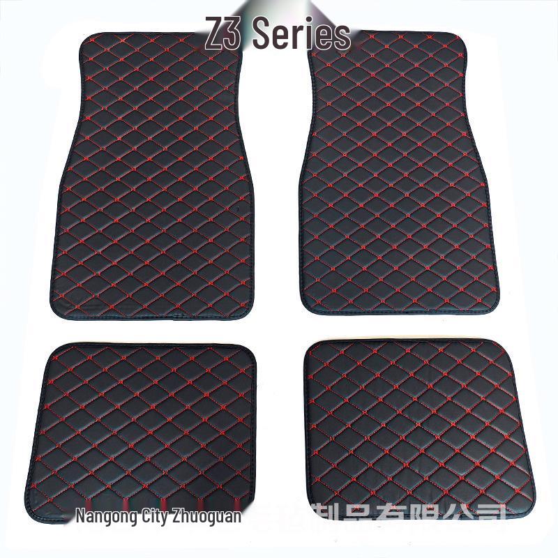 PVC Leather Quilted Car Floor Mats for Right-Hand Drive Vehicles