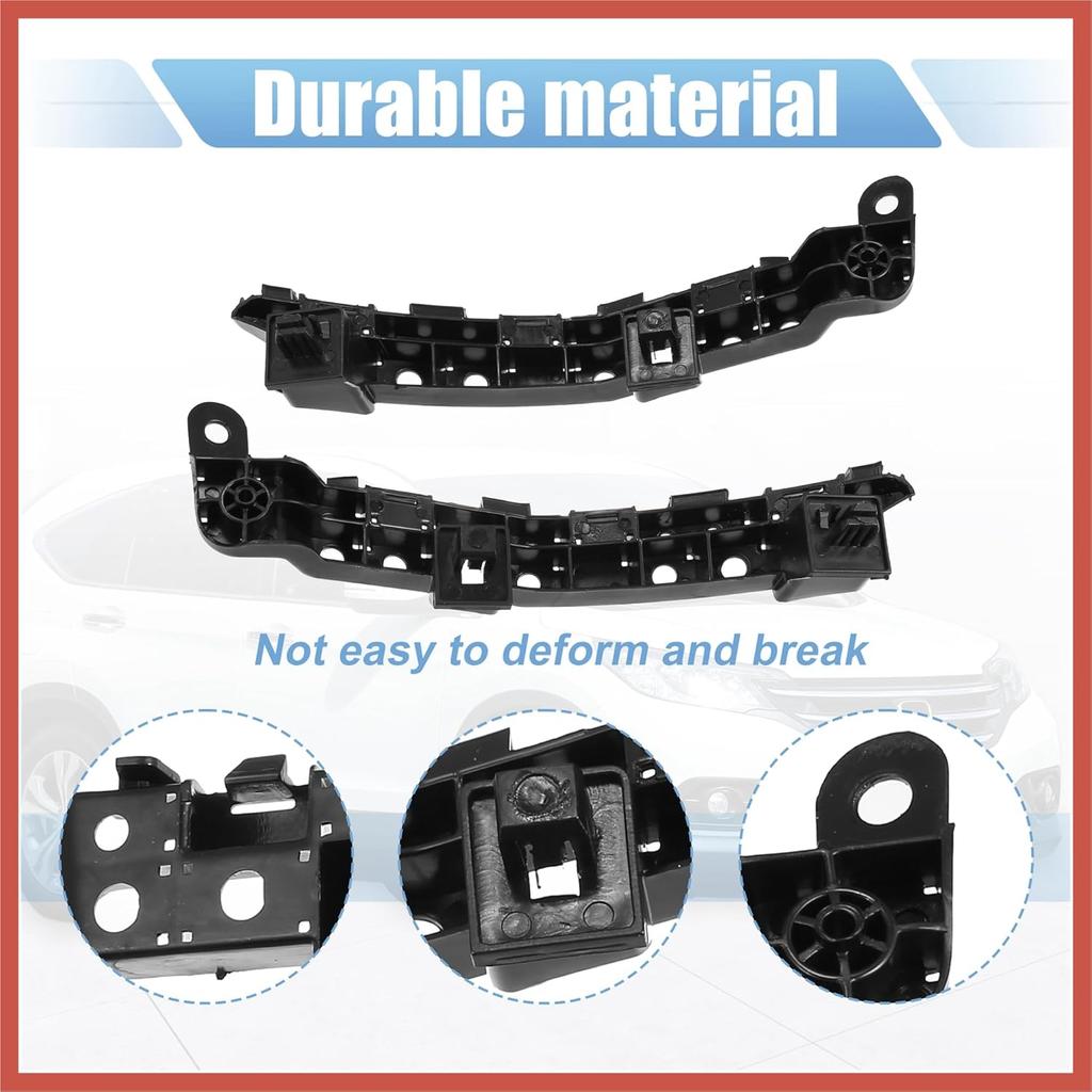 ACROPIX 1 Pair Front Left and Right Bumper Bracket for Honda CR-V 2017-2020 71198-TLA-A01 Plastic Black Car Parts