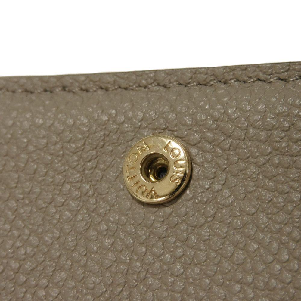 Used 12564 Portefeiulle Claire M80152 7941 Current LV Logo Greige RFID Monogram Empreinte Tourterelle Unisex from Japan
